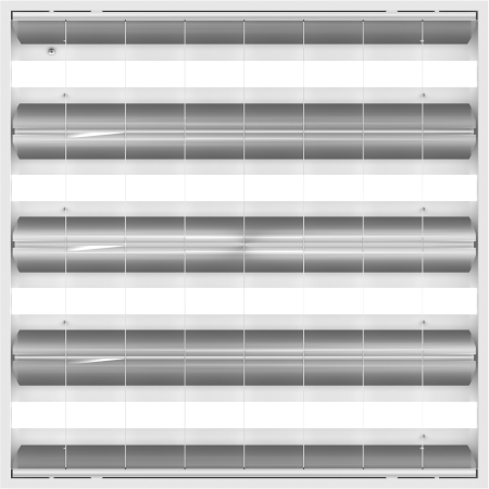 ARS/R-HF встраиваемый зеркальная решетка ЭПРА-4х18w-595x624  Световые Технологии 