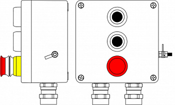 Взрывозащищ. пост упр. из полиэстера CPE-P-05-(2xP1B(11)-1xP3E(11))-2x6018AASBKGM2SB(C)1Ex d e IIC T6 Gb / Ex tb IIIC T80°C Db IP66 DKC