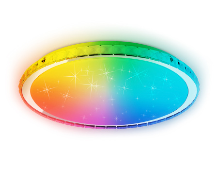 Светодиодный светильник с подсветкой RGB FF501 CH хром 60W 3000-6400K D400*70 (ПДУ ИК) Ambrella Light