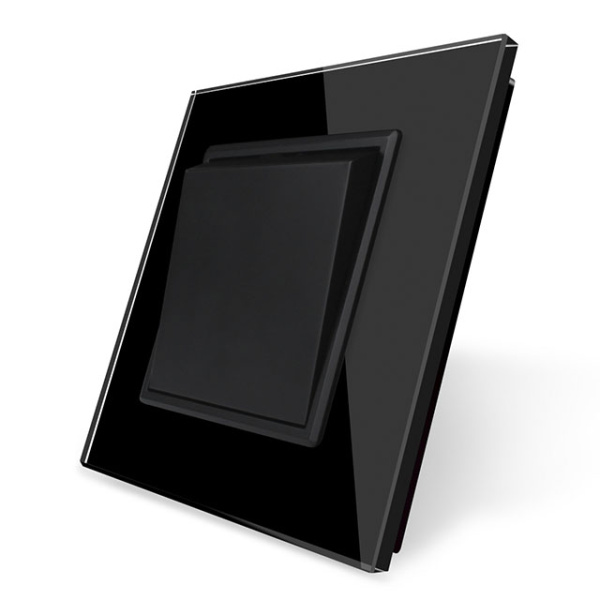 Механический выключатель 1 клавиша Черный Livolo