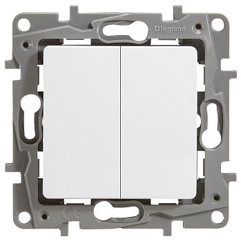 Etika Переключатель СУ 2-кл. 10А белый IP20 Legrand