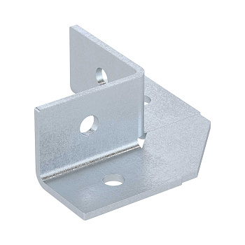 Уголок крепежный 90 градусов, двухлучевой, 4 отверстия, горячецинкованный DKC
