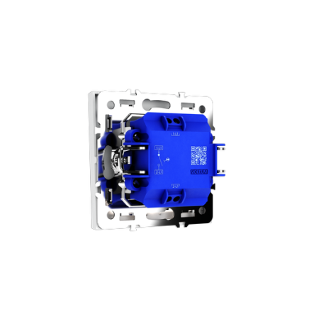 Выключатель встраиваемый Voltum S70 одноклавишный с подсветкой 10А, (белый матовый)