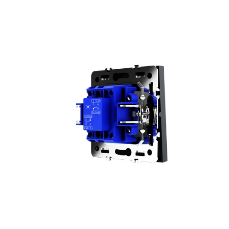 Перекрестный переключатель встраиваемый Voltum S70 одноклавишный 10А, (графит)
