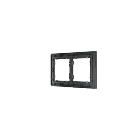 Рамка стеклянная Voltum S70 на 2 поста, (графит, стекло)