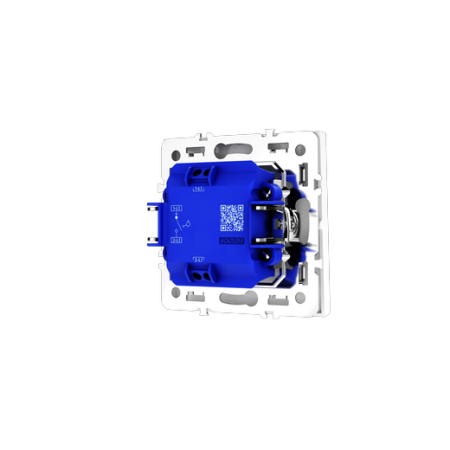 Выключатель с самовозвратом встраиваемый Voltum S70 одноклавишный 10А, (белый глянцевый)