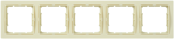 Рамка 5-местная квадратная РУ-5-БК BOLERO Q1 кремовый IEK