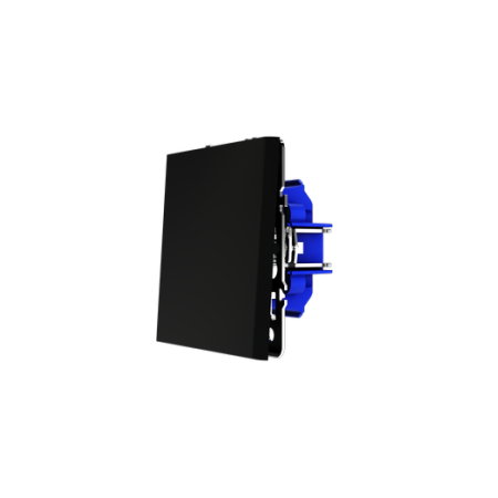 Выключатель встраиваемый Voltum S70 одноклавишный 10А, (черный матовый)