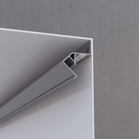 08-62 Профиль алюминиевый для натяжного потолка под светодиодн. ленту (для боковой подсветки), 30х43 мм, 2 м Apeyron