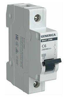 Выключатель автоматический модульный 1п C 25А 4.5кА ВА47-29М GENERICA