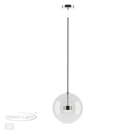 Подвес LED 12W 4000K BUBBLES хром/прозрачный ODEON LIGHT