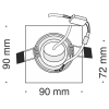 Встраиваемый светильник 1*GU10 50Вт Белый IP43 Metal Modern DL288-2-3W-W Technical