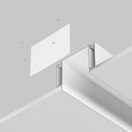 Заглушка декоративная белая - 2шт.+ 8 саморезов для профиля ALM-11681-PL-W-2M Белый (ALM013EC-PL-W) Technical Maytoni