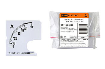 Шкала Ш72 50/5А-1,5 (для А72 Х/5А) TDM
