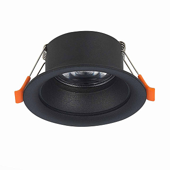 Светильник встраиваемый Черный GU10 1*50Вт D89xH40 220В Без ламп ST200.408.01 ST LUCE