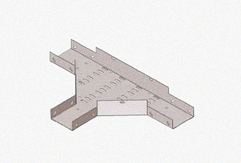 Лоток тройниковый замковый перфорированный ОТЗ 300х110 УХЛ1, горячее цинкование, S1,5