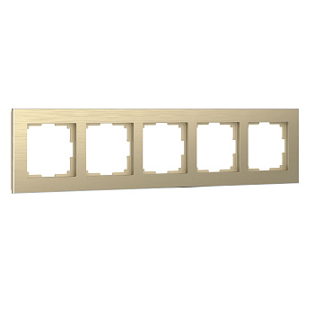 Aluminium Рамка на 5 постов (шампань алюминий) Werkel