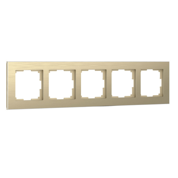 Aluminium Рамка на 5 постов (шампань алюминий) Werkel