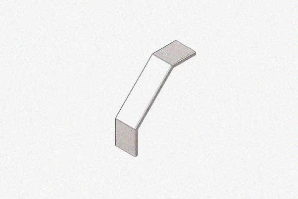 Крышка лотка замкового КЛСЗ 50х65-90 УХЛ1 для поворота трассы вниз на 90, горячее цинкование, S1,5