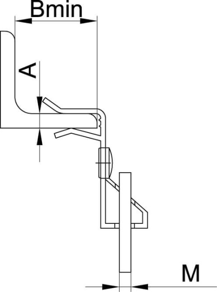 Крепеж для шпильки М10 к балке 15-20 мм гориз.монт. DKC
