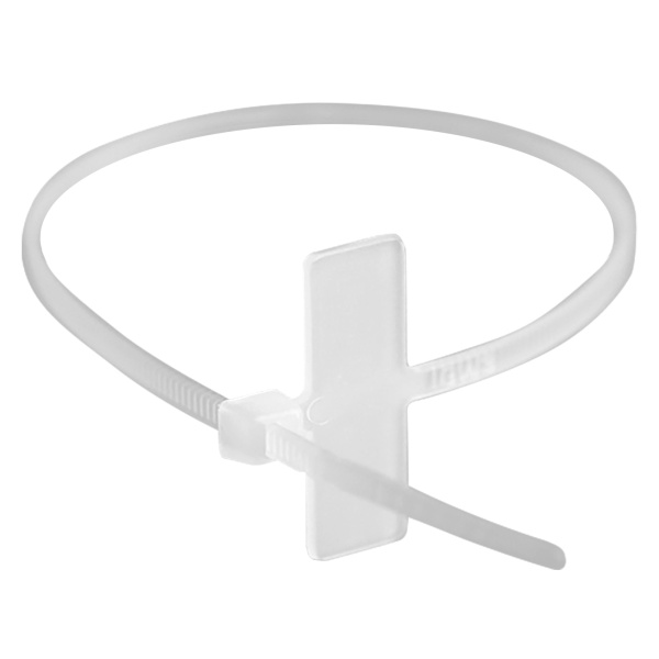 Хомут P6.6 маркировочный, белый 2,5x100, горизонтальная табличка под замком 24,5x7,8 DKC