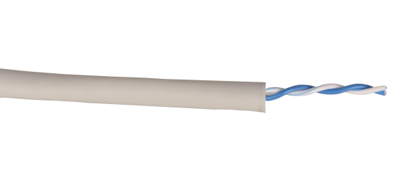 Кабель витая пара U/UTP кат.5E 100МГц 1 пара PVC INDOOR 1м серый GENERICA