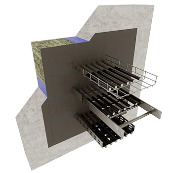 Пояс огнестойкий для установки в кабельных коробах, лотках, кабельной лестнице, огнестойкость - 2 часа, комплект на 1м2 Ostec