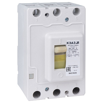 Выключатель автоматический ВА 3П 125А 400В 10кА 57Ф35 КЭАЗ