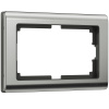 Metallic Рамка для двойной розетки (глянцевый никель) Werkel