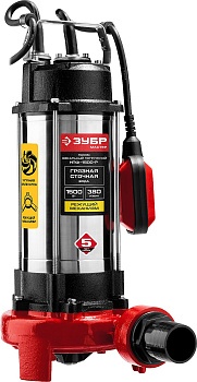 Фекальный насос с режущим механизмом, 1500 Вт ЗУБР