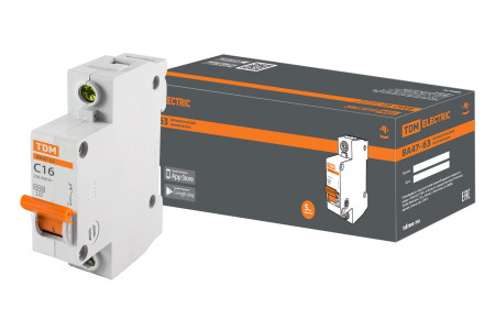 Выключатель автоматический ВА МОД ВА47-63 1П 16А 4,5кА С TDM