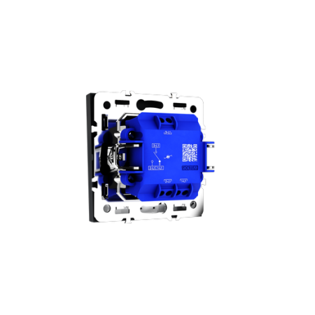 Проходной переключатель встраиваемый Voltum S70 одноклавишный с подсветкой 10А, (графит)