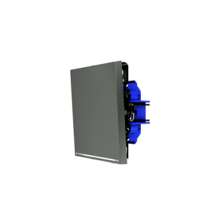 Проходной переключатель встраиваемый Voltum S70 одноклавишный с подсветкой 10А, (титан)