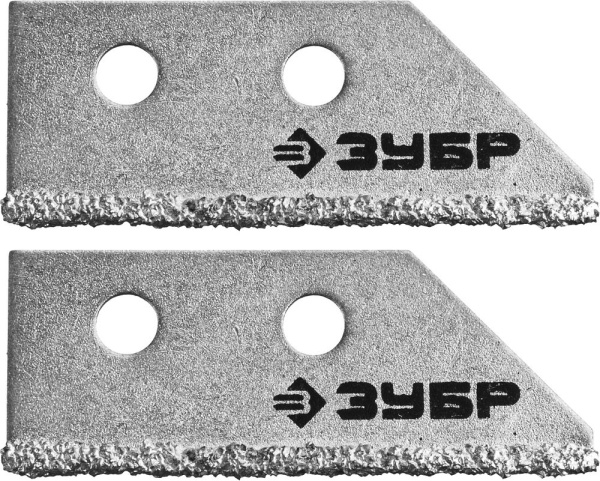 Лезвия "ЭКСПЕРТ" сменные с карбидным напылением для скребка 33417, 2шт ЗУБР