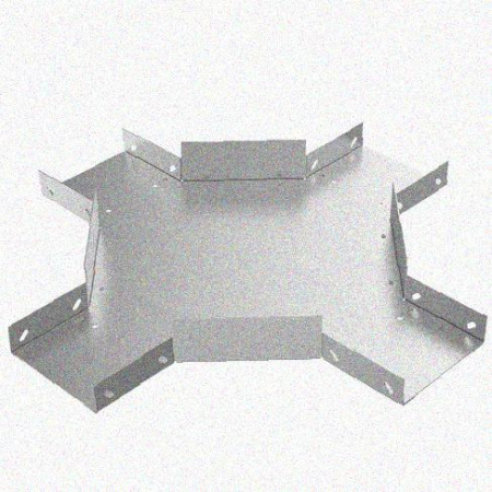 Лоток крестообразный замковый глухой КМЗГ 400х50 УТ1,5, горячее цинкование, S1,5