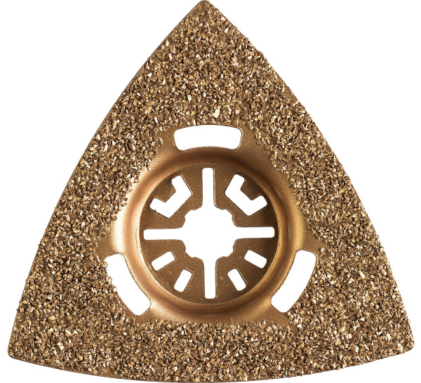 Насадка шлифовальная c карбид-вольфрамовым напылением ВК-8, треугольная, сторона 80 мм, Профессионал, ШВТ-80 ЗУБР