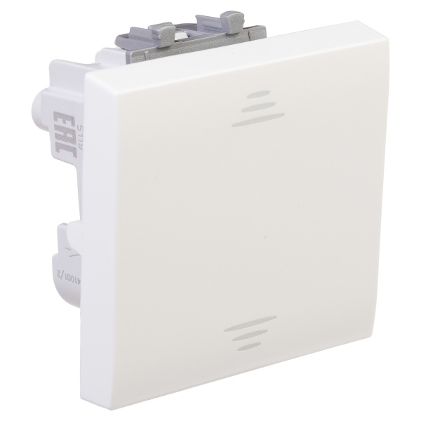 Выключатель одноклавишный модульный, "Avanti", "Белое облако", 2 модуля DKC