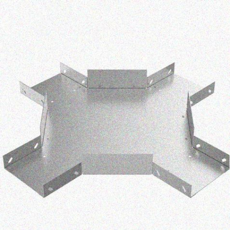 Лоток крестообразный замковый перфорированный КМЗ 400х100 УТ1,5, горячее цинкование, S1,5