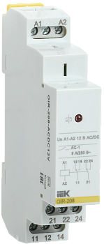 Реле промежуточное модульное OIR 2 контакта 8А 12В AC/DC IEK