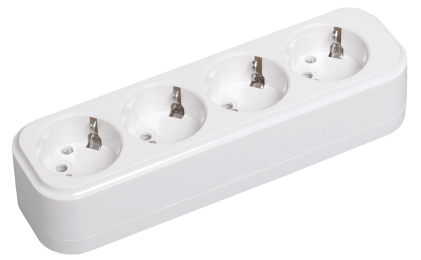 Розетка разборная переносная К04 4 места CLASSIC IEK