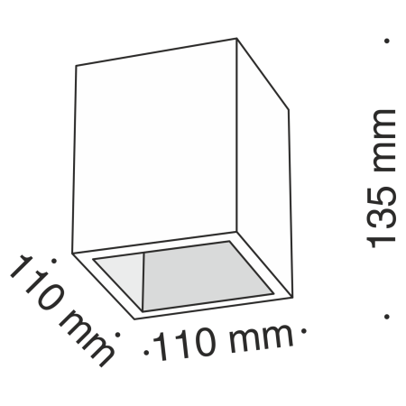 Потолочный светильник 1*GU10 30Вт Белый IP20 Conik gyps C002CW-01W Technical