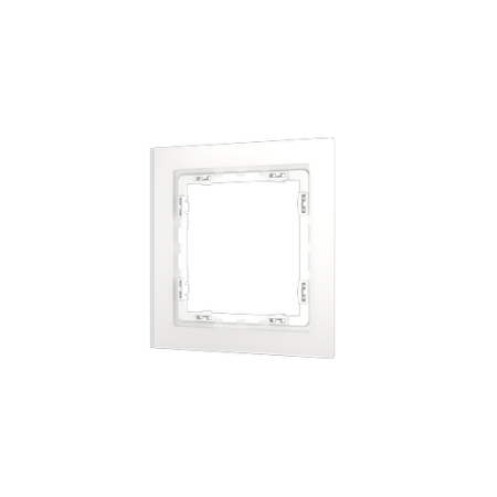 Рамка стеклянная Voltum S70 на 1 пост, (белый, матовый, стекло)