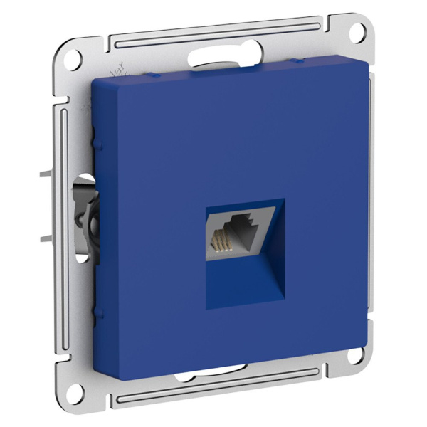 ATLASDESIGN Розетка телефонная скрытой установки, аквамарин Schneider Electric