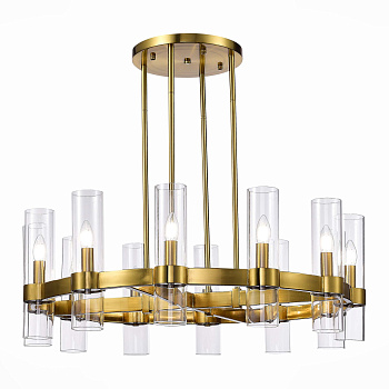 Люстра подвесная Латунь/Прозрачный E14 12*15Вт SL1237.303.12 ST LUCE