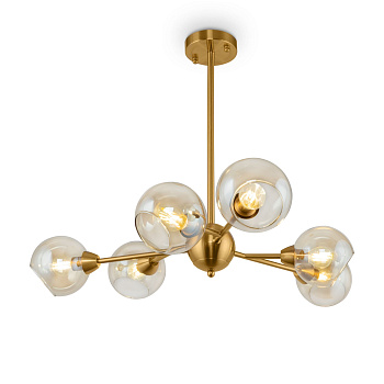 Люстра 6*E14 40Вт Латунь антик IP20 Sherry FR5121PL-06G Freya