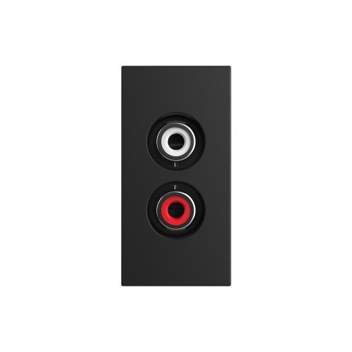 Розетка мультимедийная AUDIO RCA черная (механизм) Livolo фото 2
