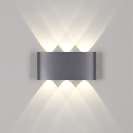 Ландшафтный настенный св-к IP54 LED 4000K 6W 85-265V CALLE темно-серый NOVOTECH