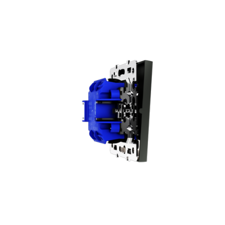 Выключатель встраиваемый Voltum S70 двухклавишный с подсветкой 10А, (титан)