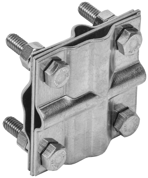 Зажим заземления крестообразный полоса/пруток-полоса/пруток нержавеющая сталь IEK