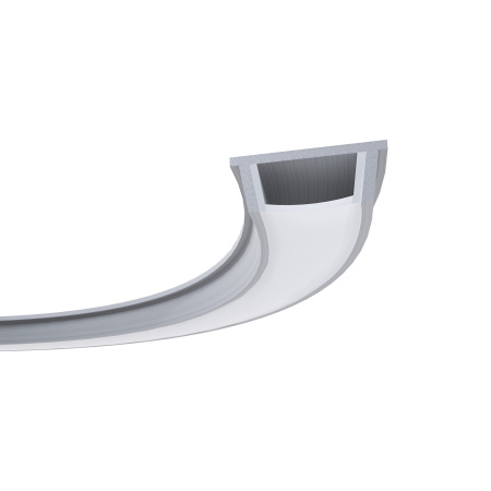 GM-08-35 Профиль алюминиевый для светодиодной ленты, анод., П-образный, гибкий, накладной, серебро, 17,2х5,9мм, 2м, шир. ленты до 10мм, индивидуальная